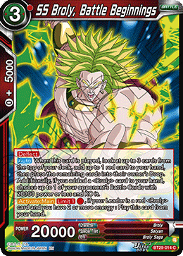 SS Broly, Battle Beginnings