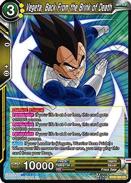 Vegeta, Back From the Brink of Death